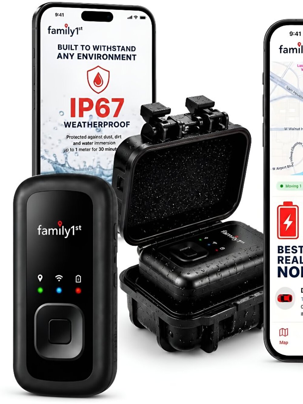 GPS Tracker for Vehicles & Cars – Real-Time Tracking Device with App - D